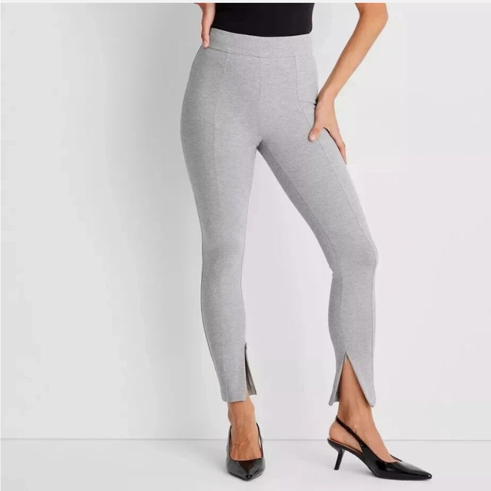 A New Day Women's High-Waisted Slim Fit Ankle Ponte Leggings Gray M